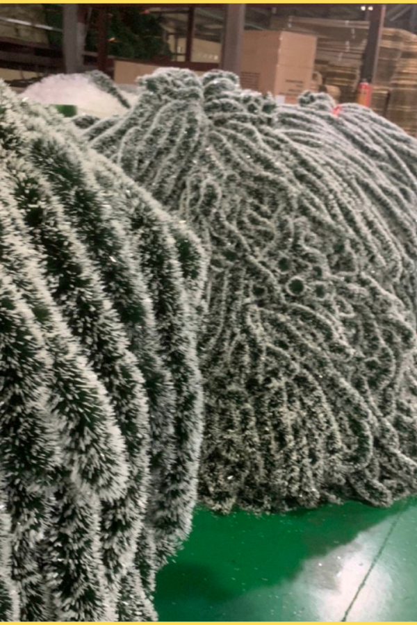 Dây Chồn Xanh, Dây Thông Đuôi Chồn Trang Trí Noel, Trang Trí Tết Loại Dày 1.8M Bản 10Cm