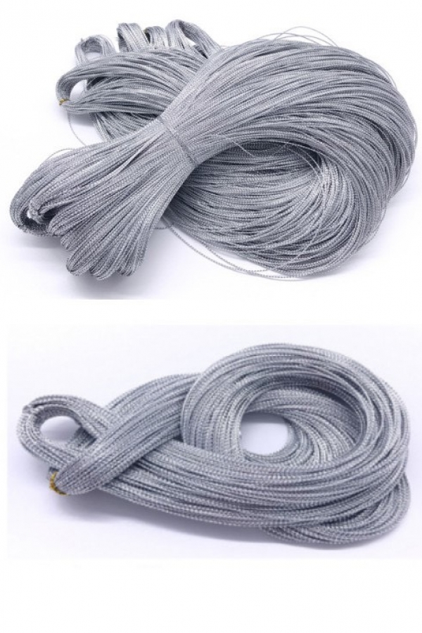 Cuộn Dây Chỉ Nhũ Vàng, Nhũ Bạc Noel Dùng Treo Châu Thả Trần, Trang Trí Hộp Quà, Noel