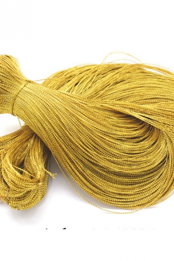 Cuộn Dây Chỉ Nhũ Vàng, Nhũ Bạc Noel Dùng Treo Châu Thả Trần, Trang Trí Hộp Quà, Noel